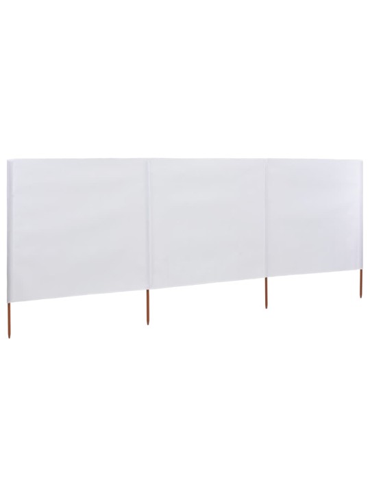 3dílná zástěna proti větru textil 400 x 80 cm pískově bílá