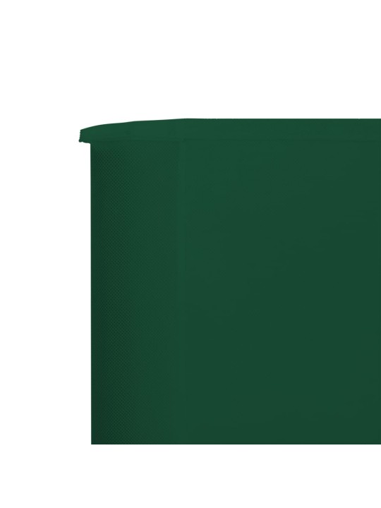 3dílná zástěna proti větru textil 400 x 80 cm zelená