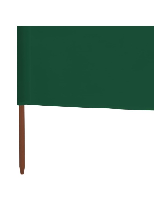 3dílná zástěna proti větru textil 400 x 80 cm zelená