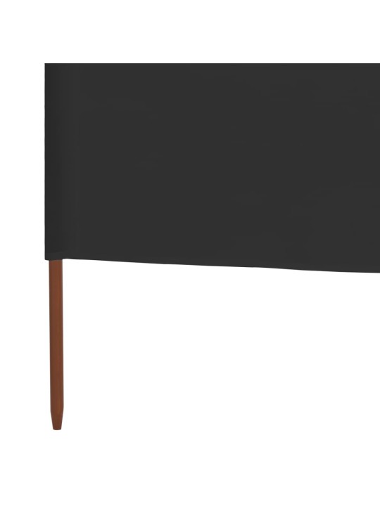 3dílná zástěna proti větru textil 400 x 80 cm antracitová