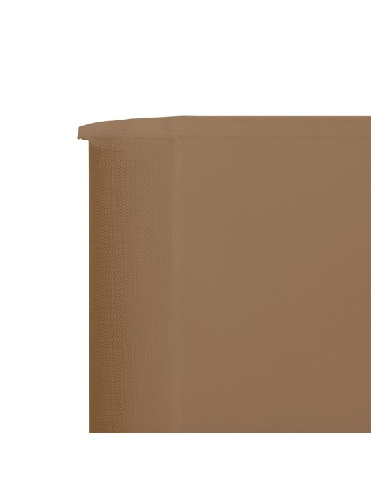 3dílná zástěna proti větru textil 400 x 80 cm taupe