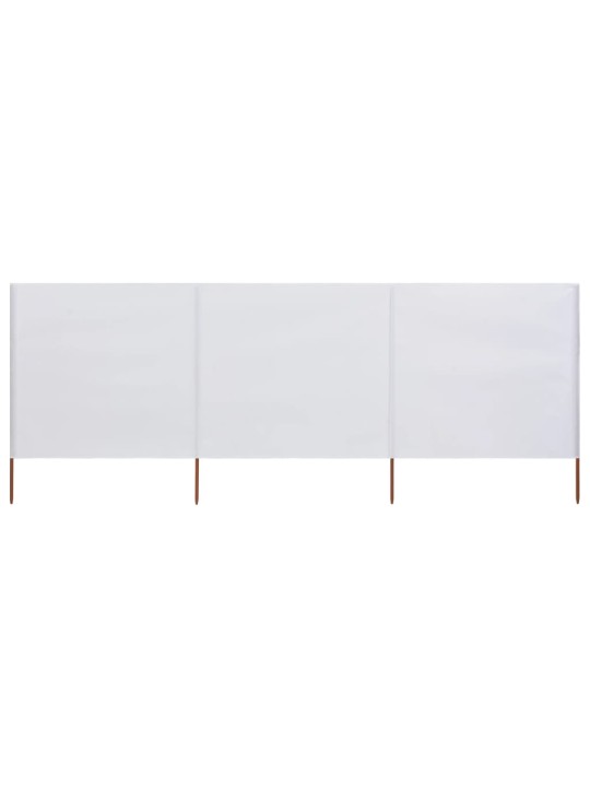 3dílná zástěna proti větru látková 400 x 160 cm pískově bílá