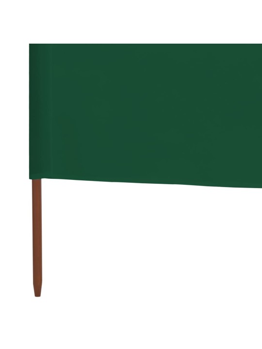 3dílná zástěna proti větru látková 400 x 160 cm zelená