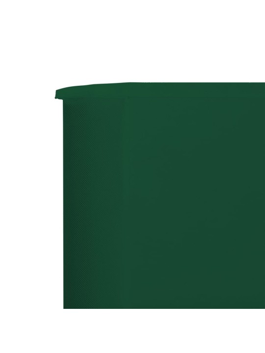 3dílná zástěna proti větru látková 400 x 160 cm zelená
