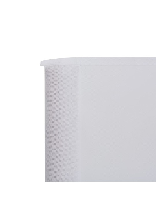 5dílná zástěna proti větru látková 600 x 80 cm pískově bílá
