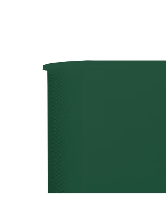 5dílná zástěna proti větru látková 600 x 80 cm zelená