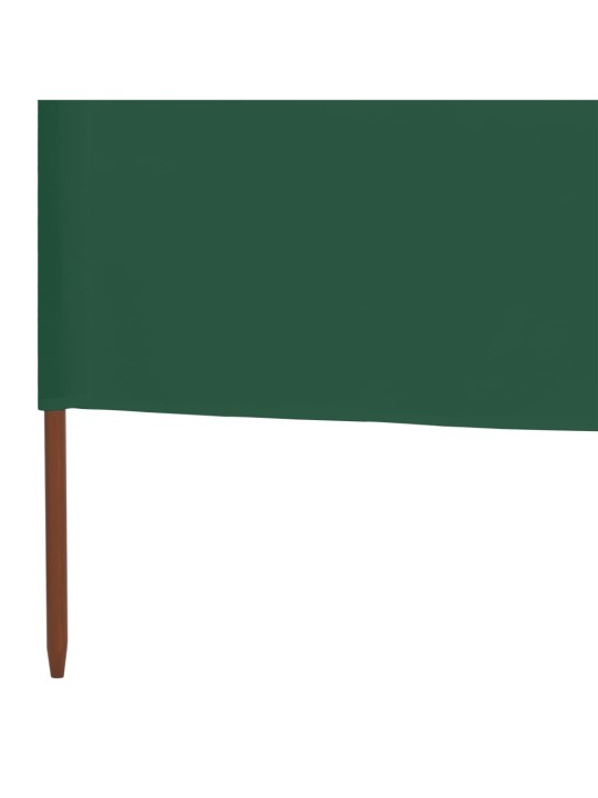 5dílná zástěna proti větru látková 600 x 80 cm zelená