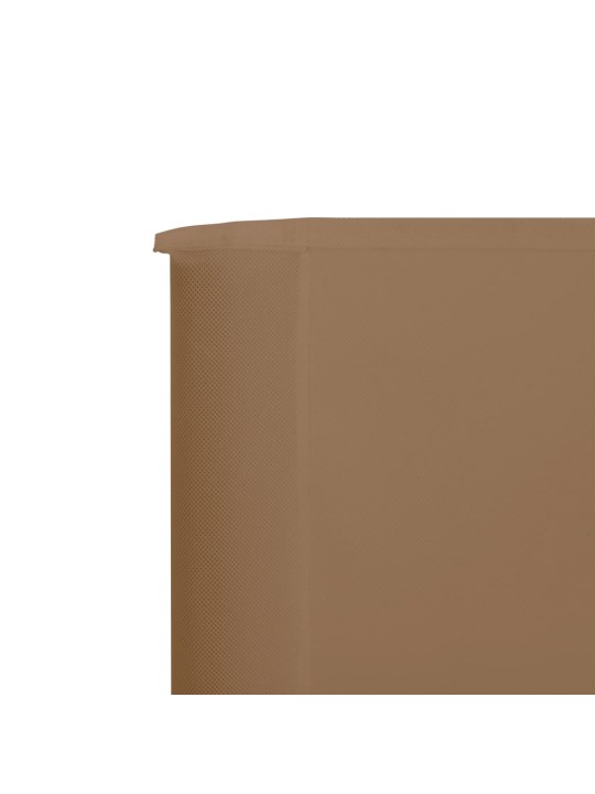 5dílná zástěna proti větru látková 600 x 80 cm taupe