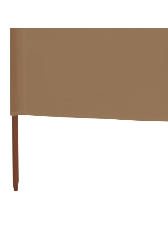 5dílná zástěna proti větru látková 600 x 80 cm taupe