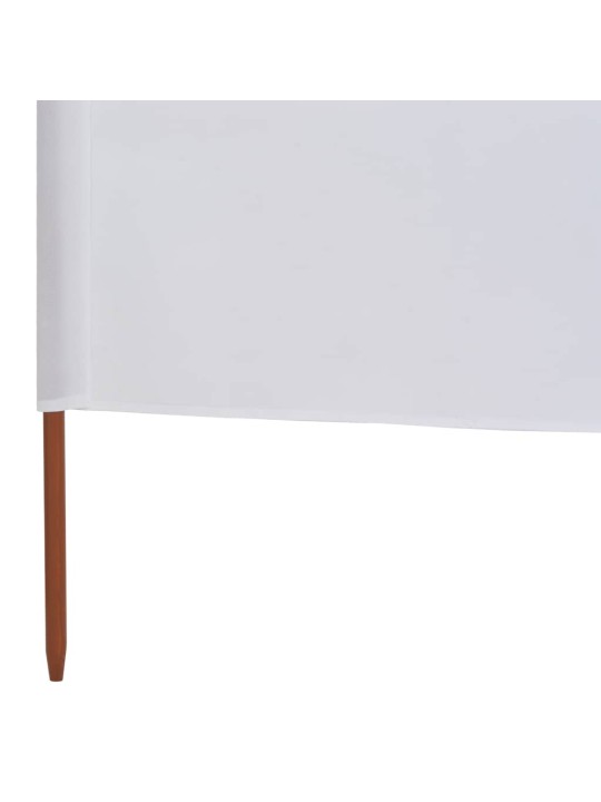 5dílná zástěna proti větru textil 600 x 120 cm pískově bílá