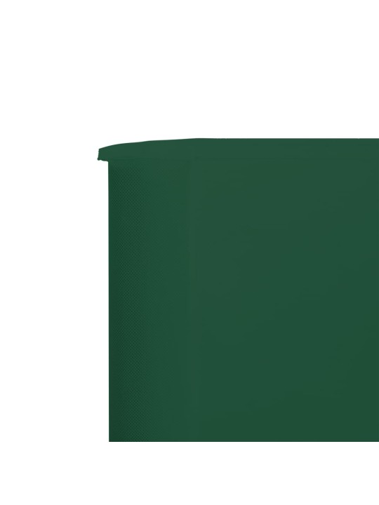 5dílná zástěna proti větru textil 600 x 120 cm zelená