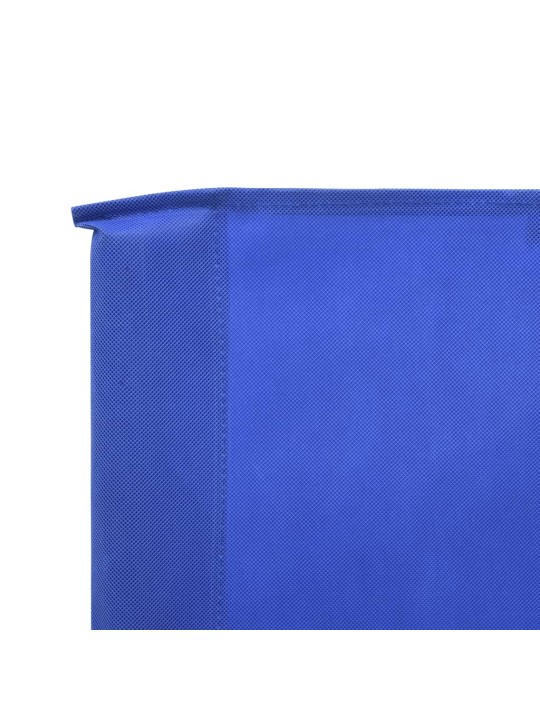 5dílná zástěna proti větru textil 600 x 160 cm azurově modrá