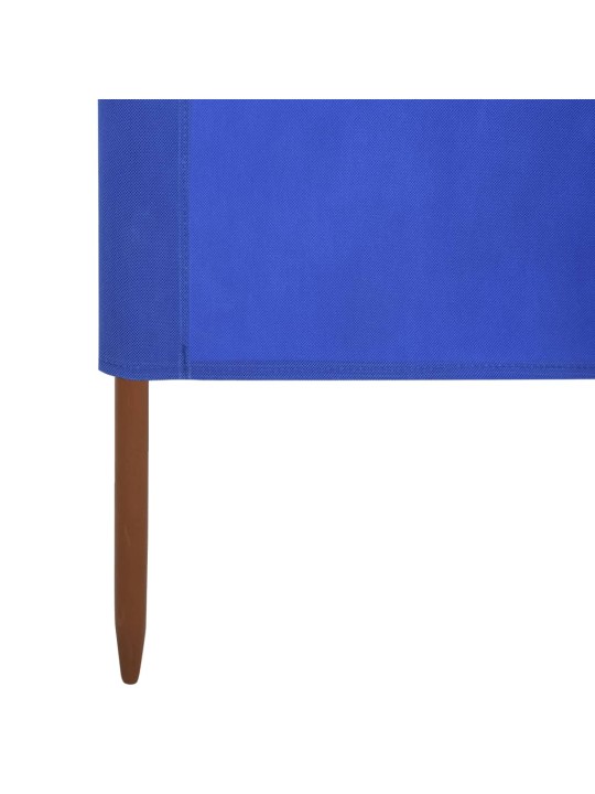 5dílná zástěna proti větru textil 600 x 160 cm azurově modrá