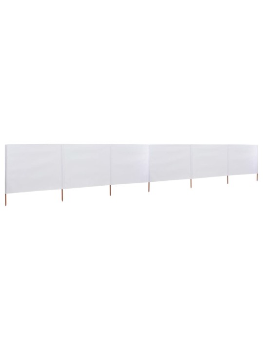 6dílná zástěna proti větru látková 800 x 160 cm pískově bílá