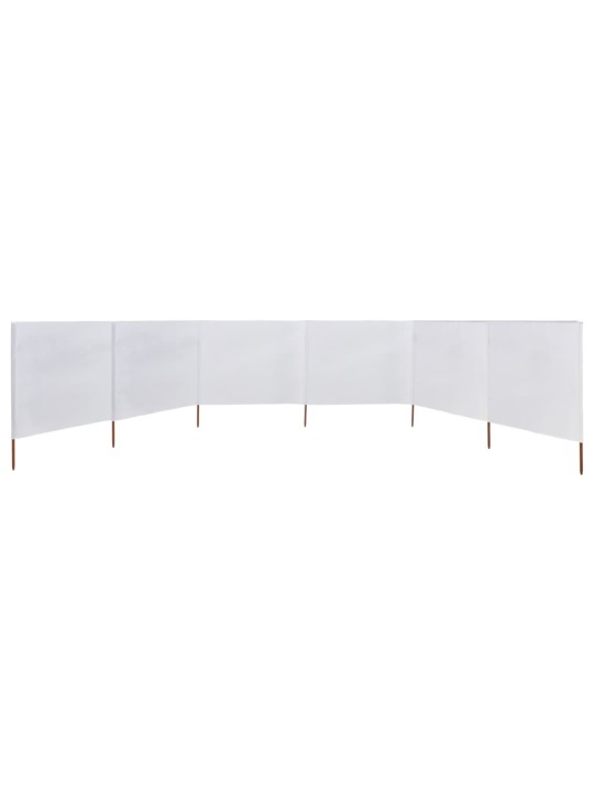 6dílná zástěna proti větru látková 800 x 160 cm pískově bílá