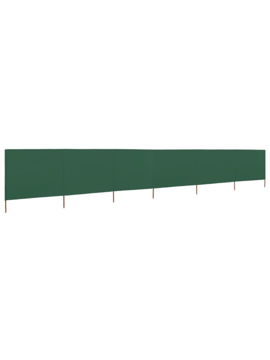 6dílná zástěna proti větru látková 800 x 160 cm zelená