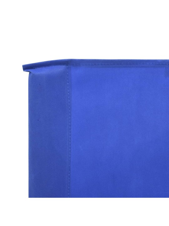 9dílná zástěna proti větru textil 1200 x 120 cm azurově modrá