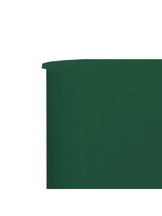 9dílná zástěna proti větru textil 1200 x 160 cm zelená