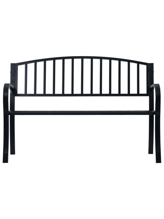 Zahradní lavice 125 cm černá ocel