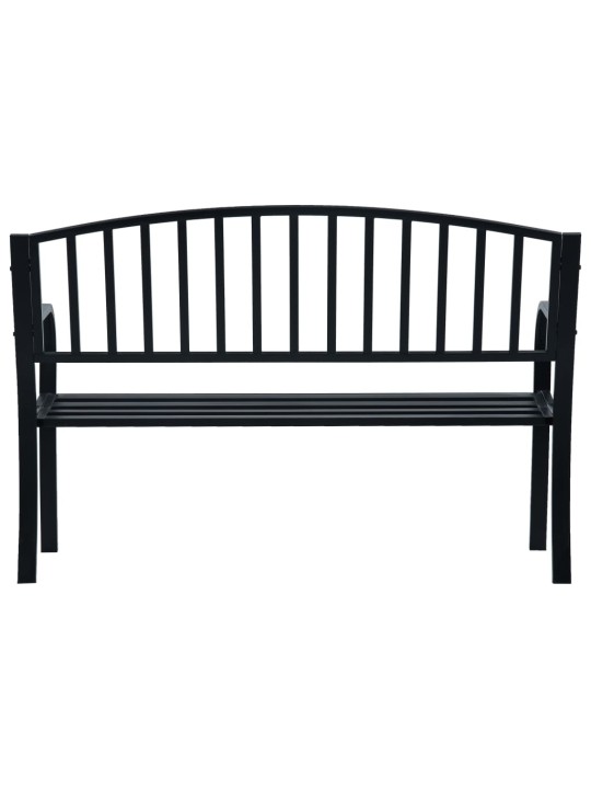 Zahradní lavice 125 cm černá ocel