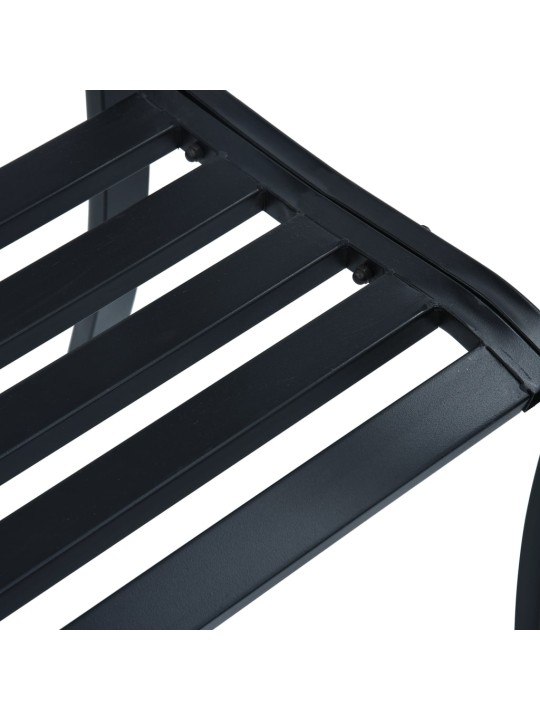 Zahradní lavice 125 cm černá ocel