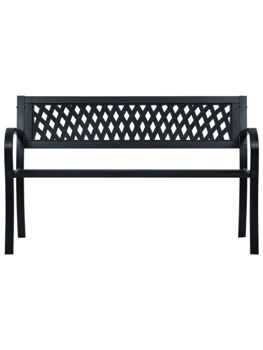 Zahradní lavice 125 cm černá ocel