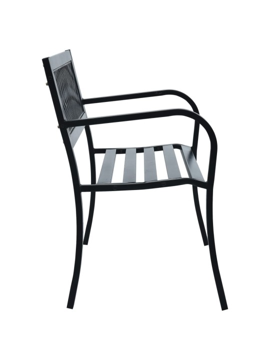 Zahradní lavice 125 cm černá ocel