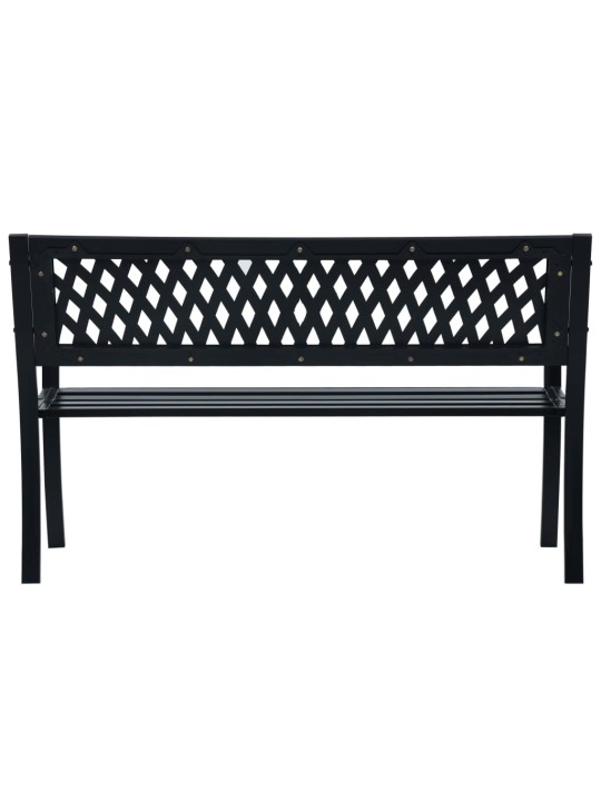 Zahradní lavice 125 cm černá ocel