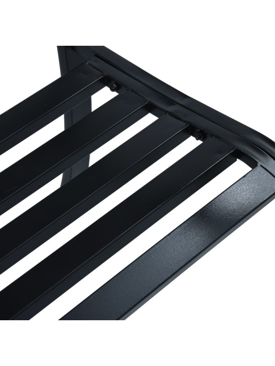 Zahradní lavice 125 cm černá ocel