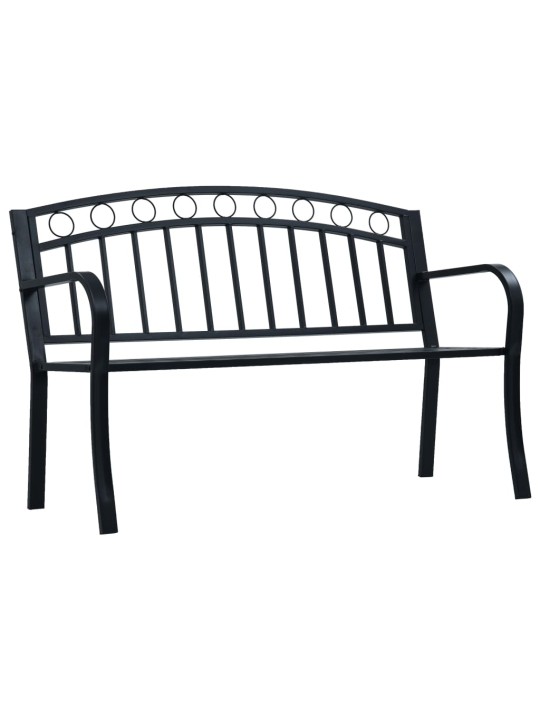 Zahradní lavice 125 cm černá ocel