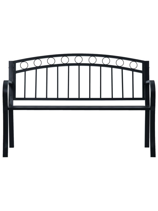 Zahradní lavice 125 cm černá ocel