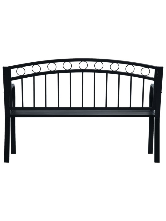 Zahradní lavice 125 cm černá ocel