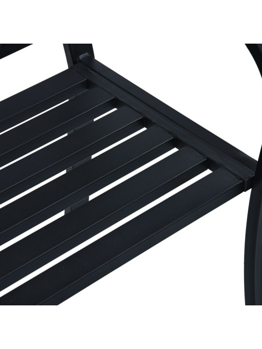Zahradní lavice 125 cm černá ocel