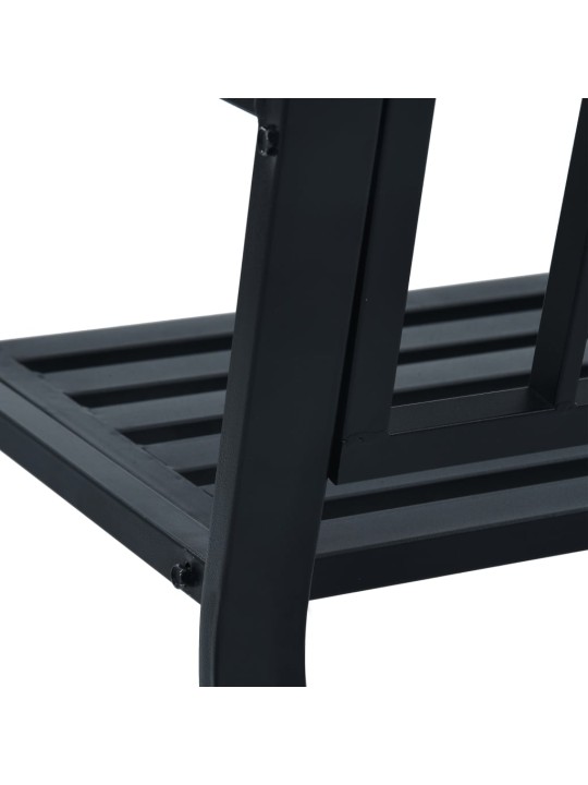 Zahradní lavice 125 cm černá ocel