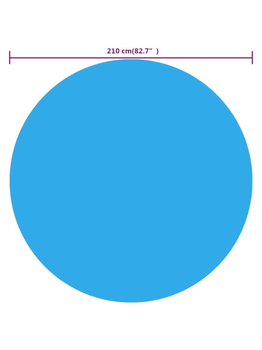 Kryt na bazén modrý 210 cm PE