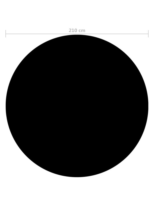 Kryt na bazén černý 210 cm PE