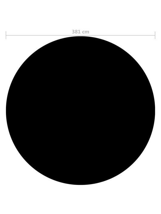 Kryt na bazén černý 381 cm PE