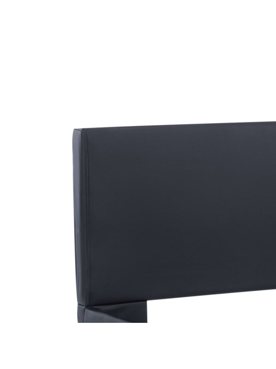 Rám postele s led světlem černý umělá kůže 90 x 200 cm