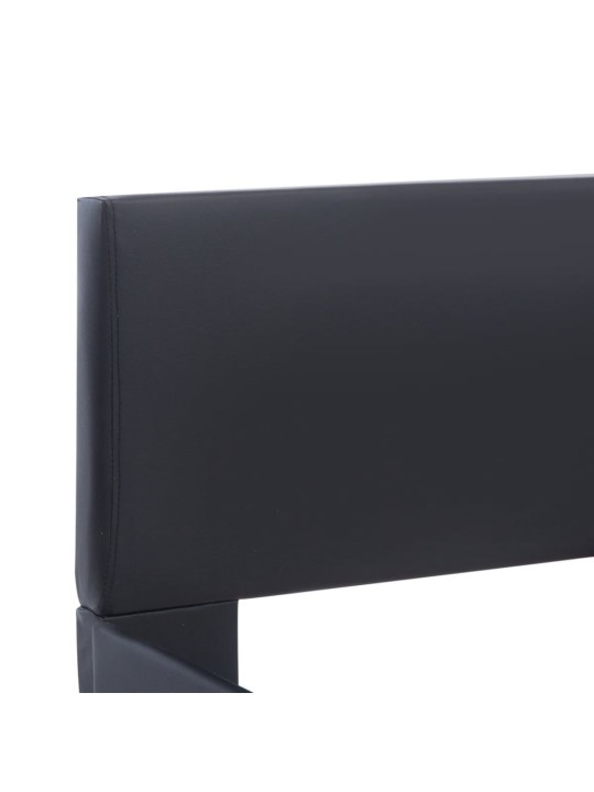 Rám postele s LED světlem černý umělá kůže 180 x 200 cm