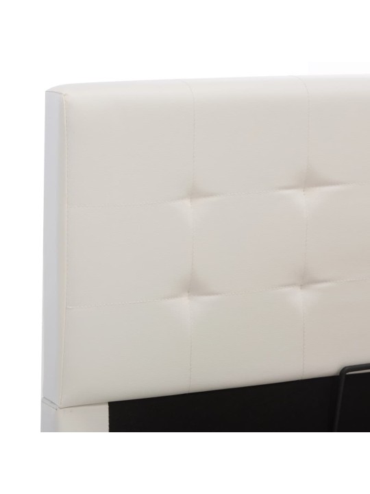 Rám postele s úložným prostorem bílý umělá kůže 160 x 200 cm