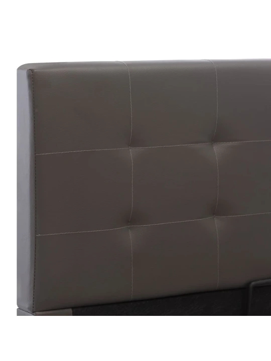 Rám postele zvedací úložný prostor šedý umělá kůže 100 x 200 cm
