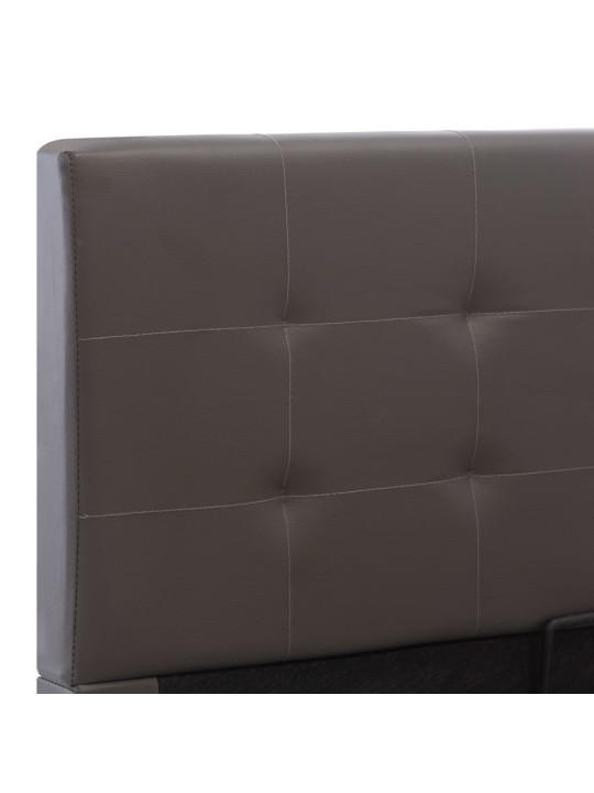 Rám postele s úložným prostorem šedý umělá kůže 160 x 200 cm