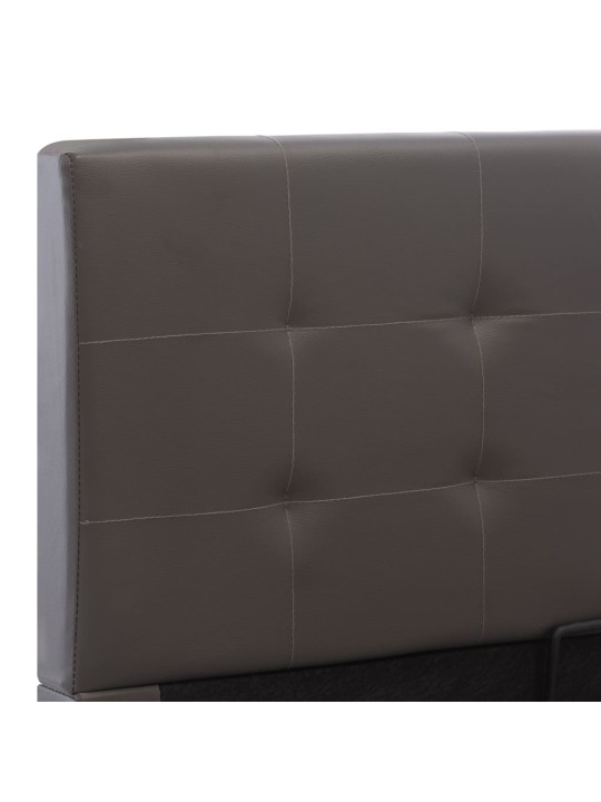 Rám postele s úložným prostorem šedý umělá kůže 180 x 200 cm