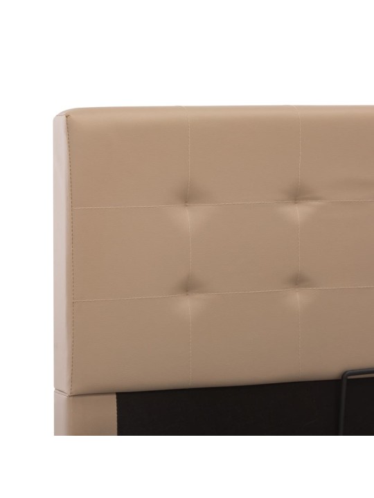 Rám postele s úložným prostorem cappuccino umělá kůže 160x200cm