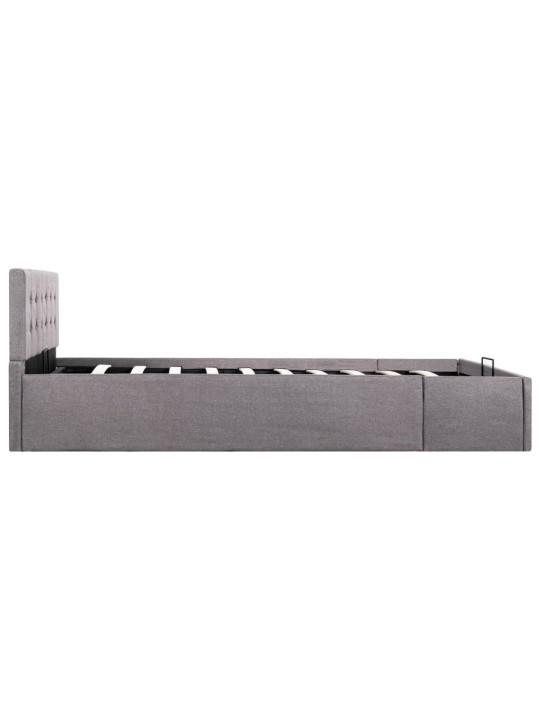 Rám postele s úložným prostorem taupe textil 120 x 200 cm