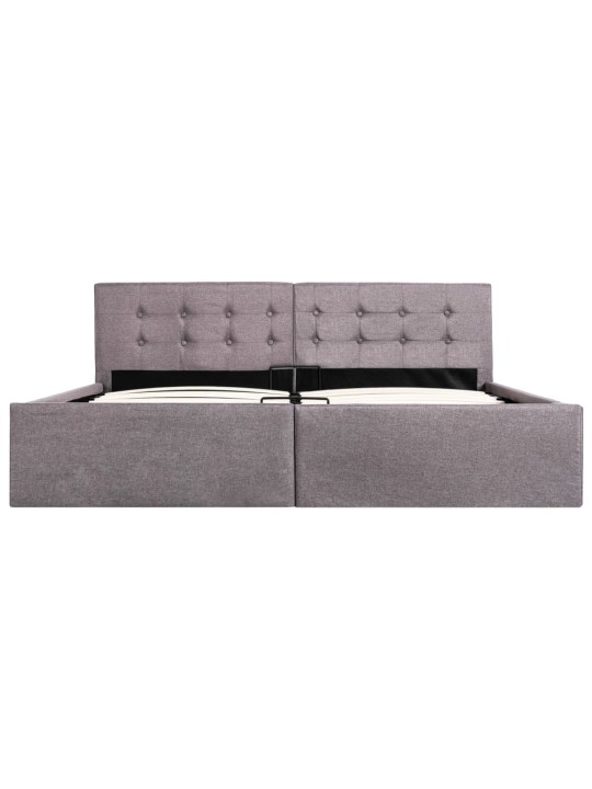 Rám postele s úložným prostorem taupe textil 160 x 200 cm
