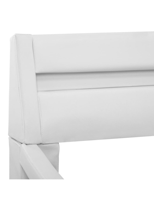 Rám postele s LED světlem bílý umělá kůže 140 x 200 cm