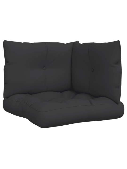 Podušky na palety 3 ks černé textil