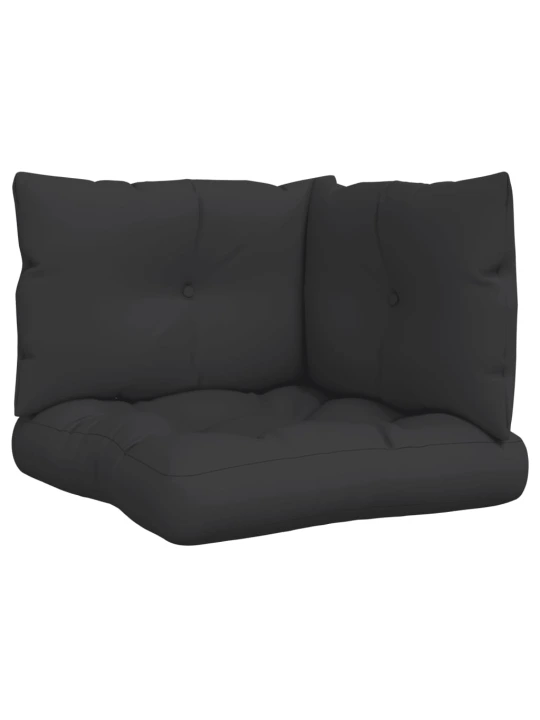 Podušky na palety 3 ks černé textil