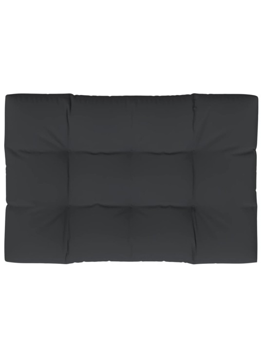 Poduška na palety černá 120 x 80 x 12 cm textil